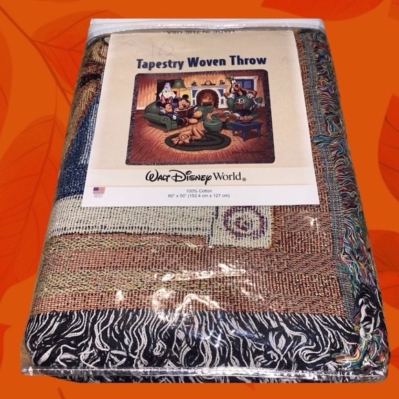 NEW Walt Disney Holiday Tapestry Throw Blanket Mickey/Minnie/Friends - Picture 2 of 4